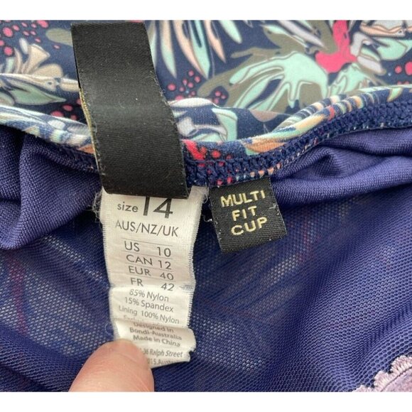 Bond-eye Australia One Piece Bathing Suit US Sz 10 Swimsuit Beach Multi Fit Cup - Picture 12 of 15